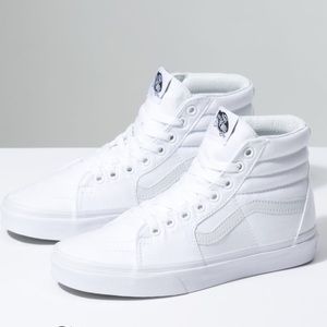 White Sk8-Hi vans almost brand new condition